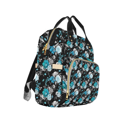 Rose Pattern Print Design A02 Diaper Bag Backpack