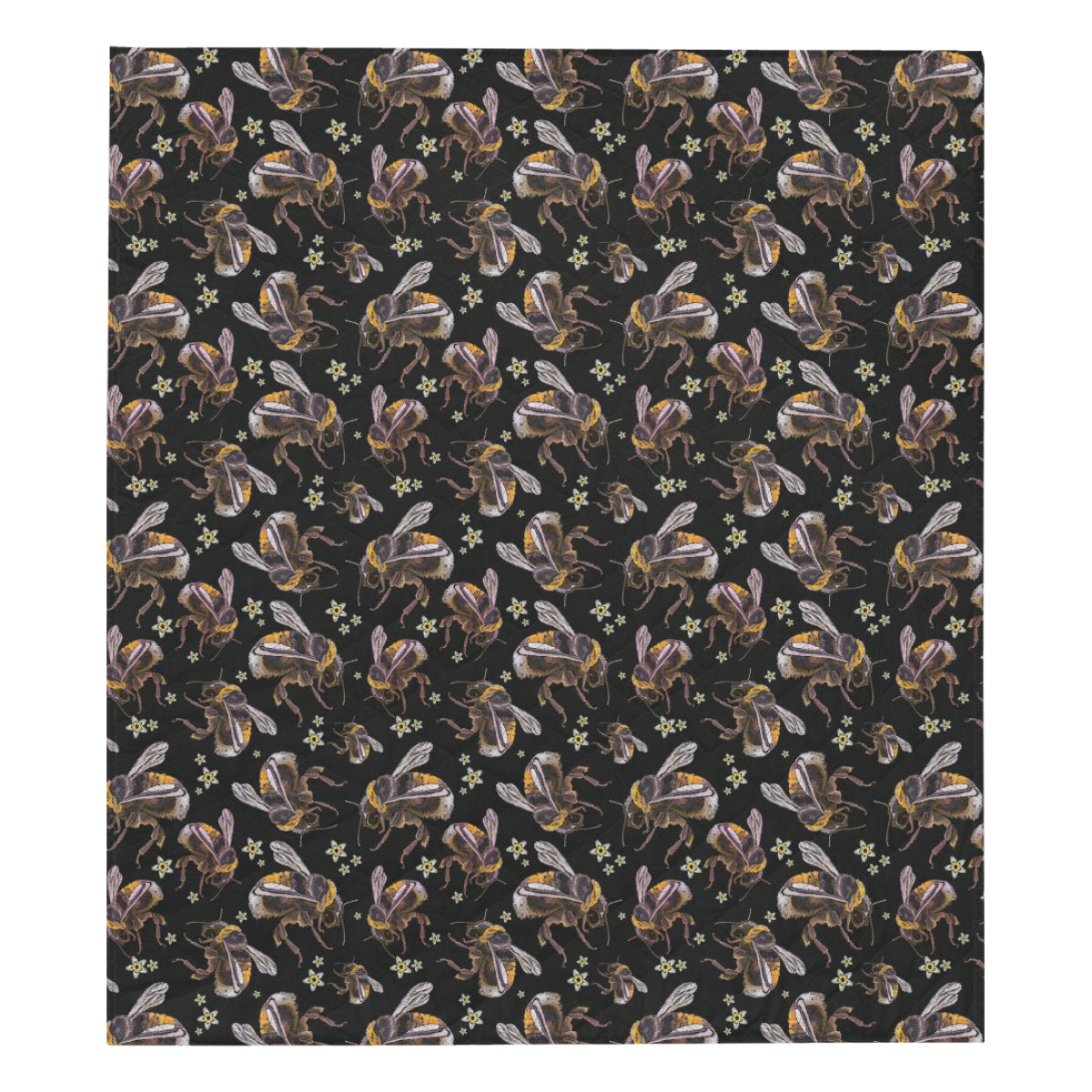 Bee Pattern Print Design 04 Premium Quilt