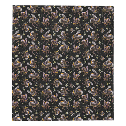 Bee Pattern Print Design 04 Premium Quilt