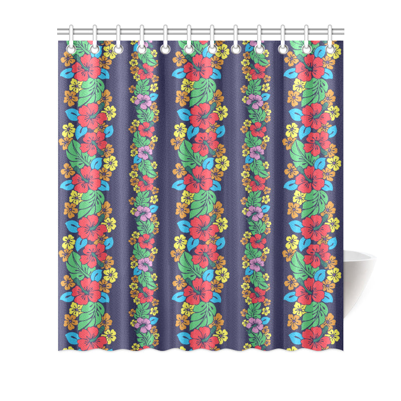 Hawaiian Themed Pattern Print Design H03 Shower Curtain