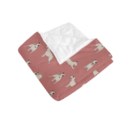 Bull Terriers Pattern Print Design 09 Premium Quilt