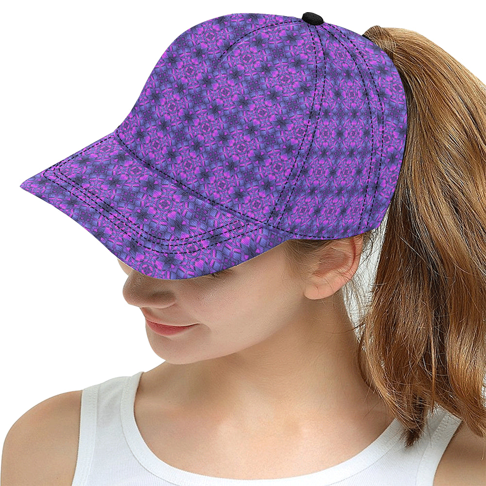 kaleidoscope Pattern Print Design Snapback Cap