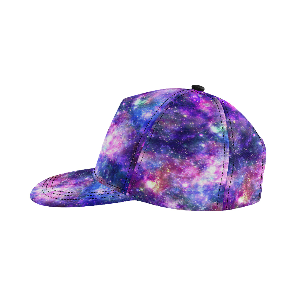 Galaxy Night Stardust Space Print Snapback Cap