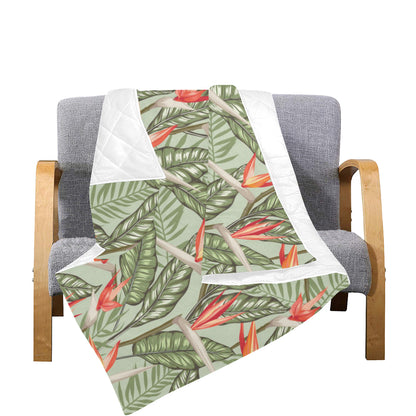 Bird Of Paradise Pattern Print Design BOP08 Premium Quilt