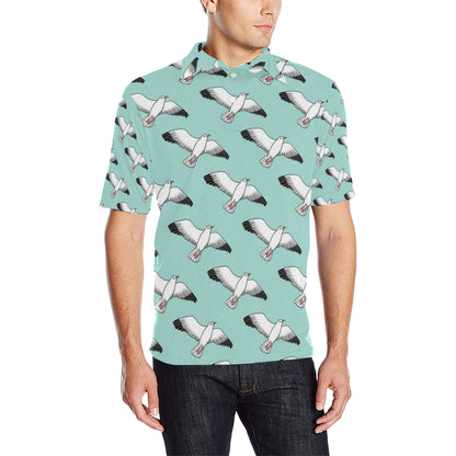 Pigeon Pattern Print Design 02 Men Polo Shirt