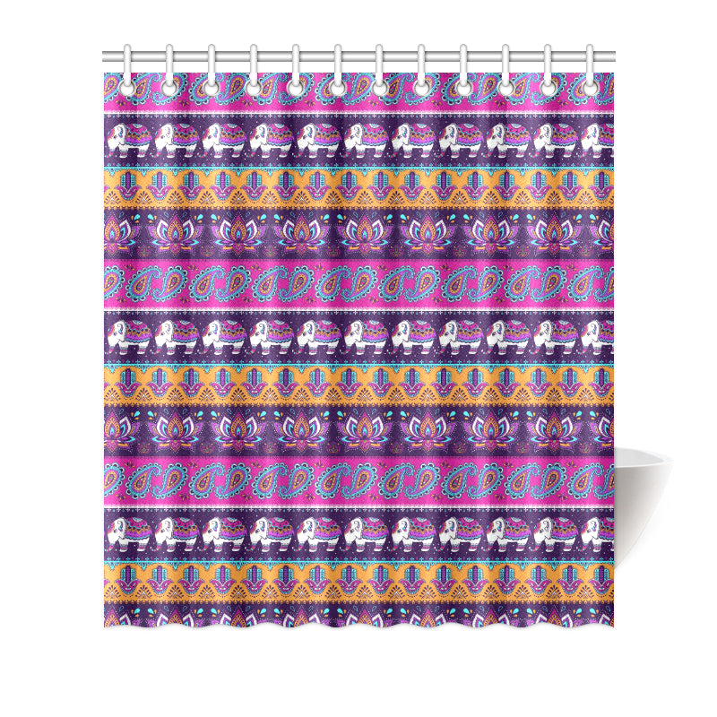 Boho Indian Style Pattern Shower Curtain