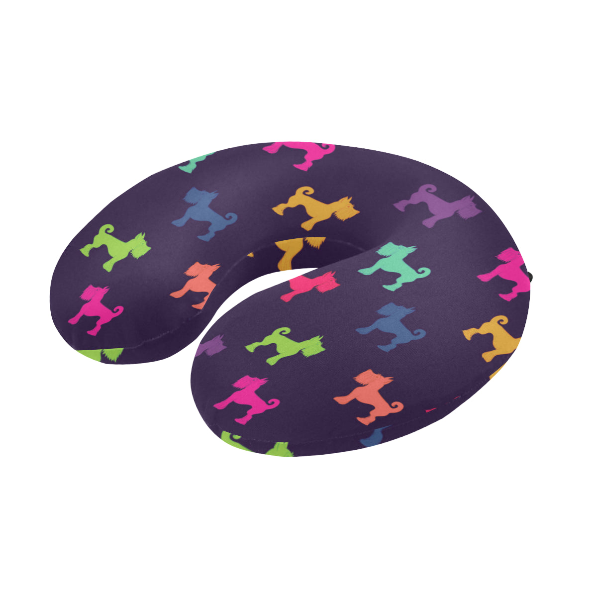 Schnauzers Pattern Print Design A05 U-Shaped Travel Neck Pillow