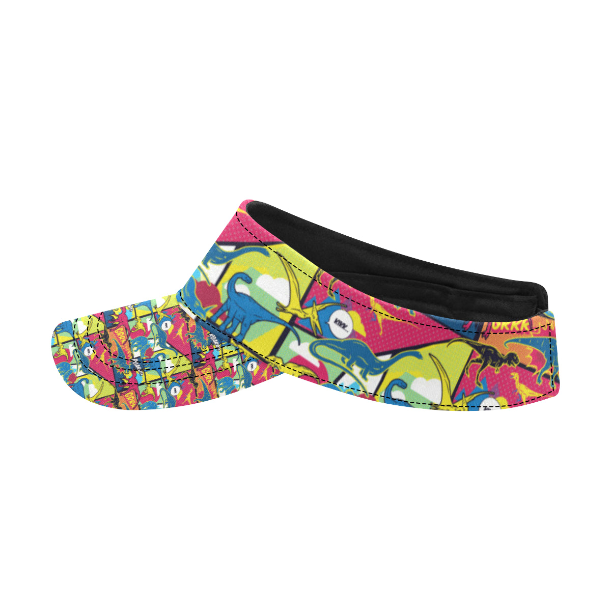 Dinosaur Comic Pop Art Style Unisex Sun Visor