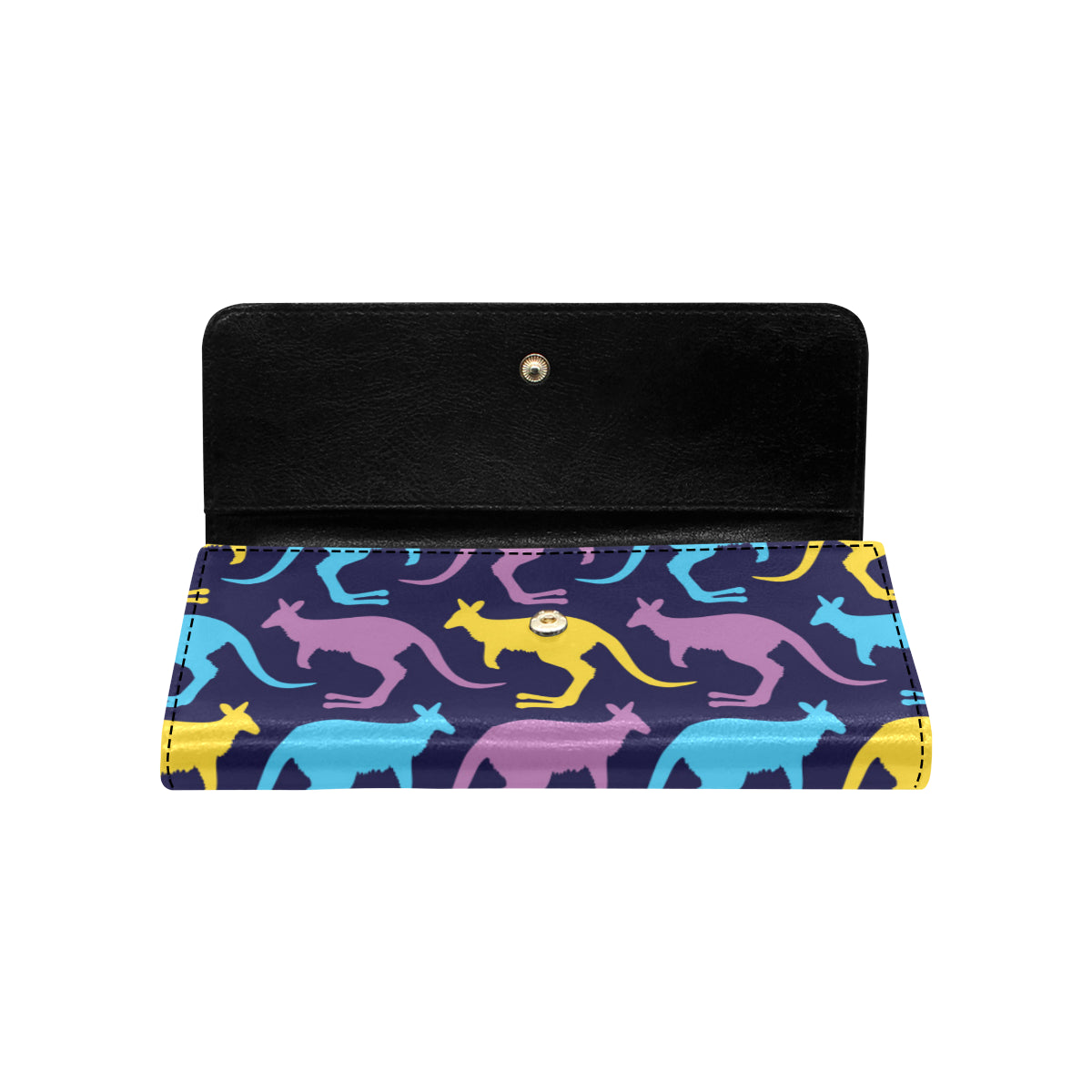 Kangaroos Pattern Print Design 02 Women's Trifold Wallet