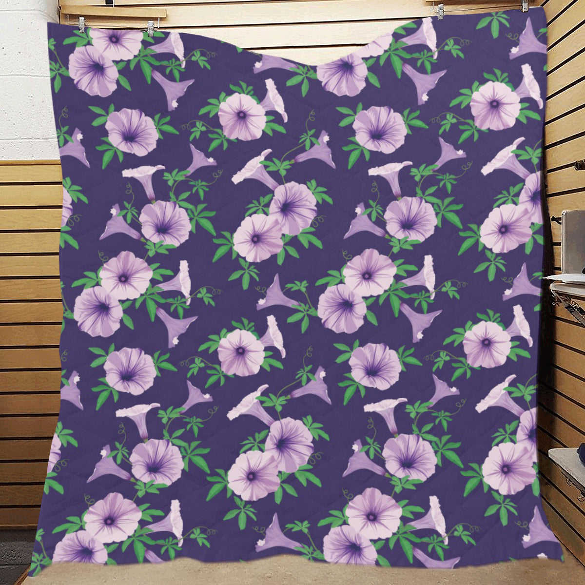 Morning Glory Pattern Print Design MG01 Premium Quilt