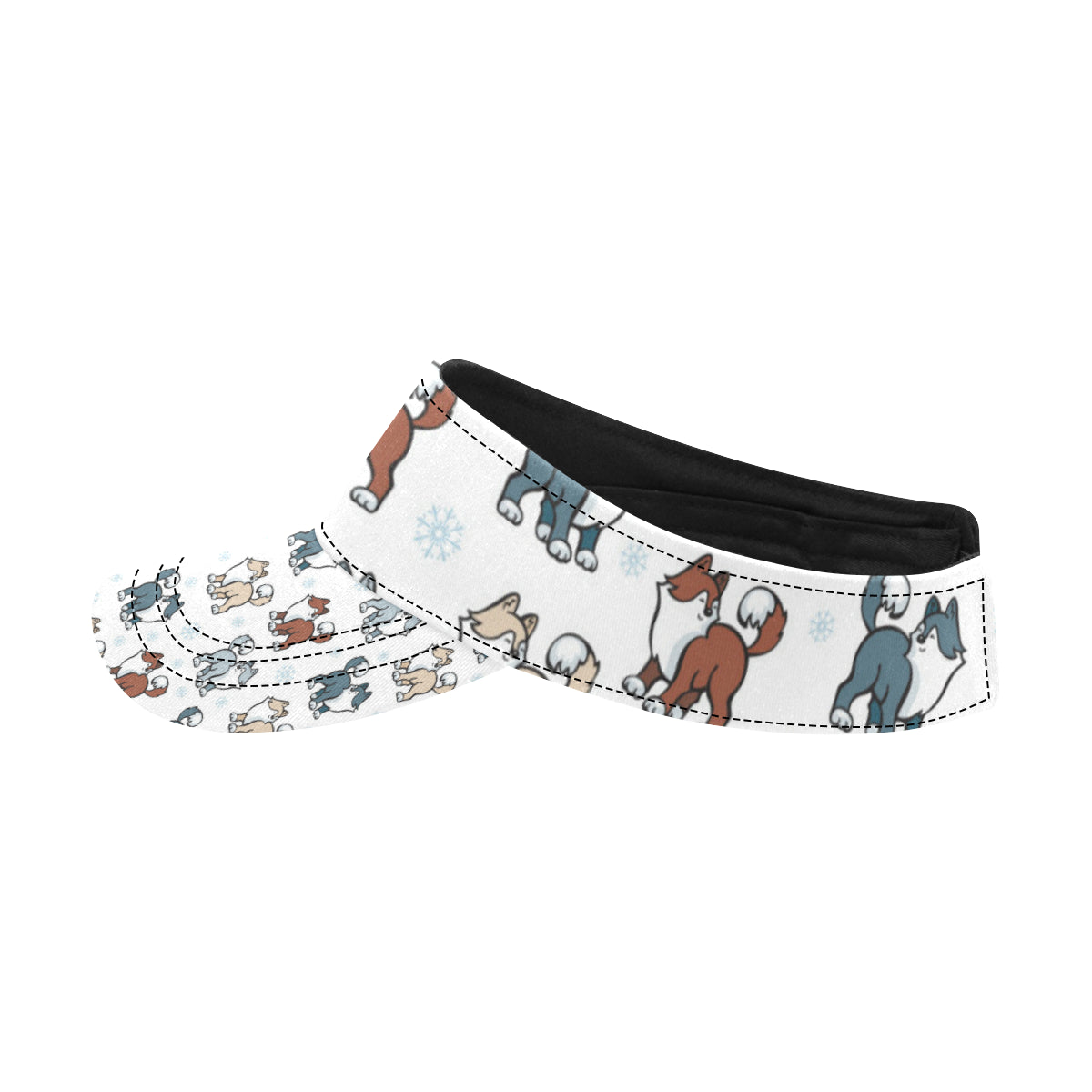 Alaskan Malamute Pattern Print Design 02 Unisex Sun Visor