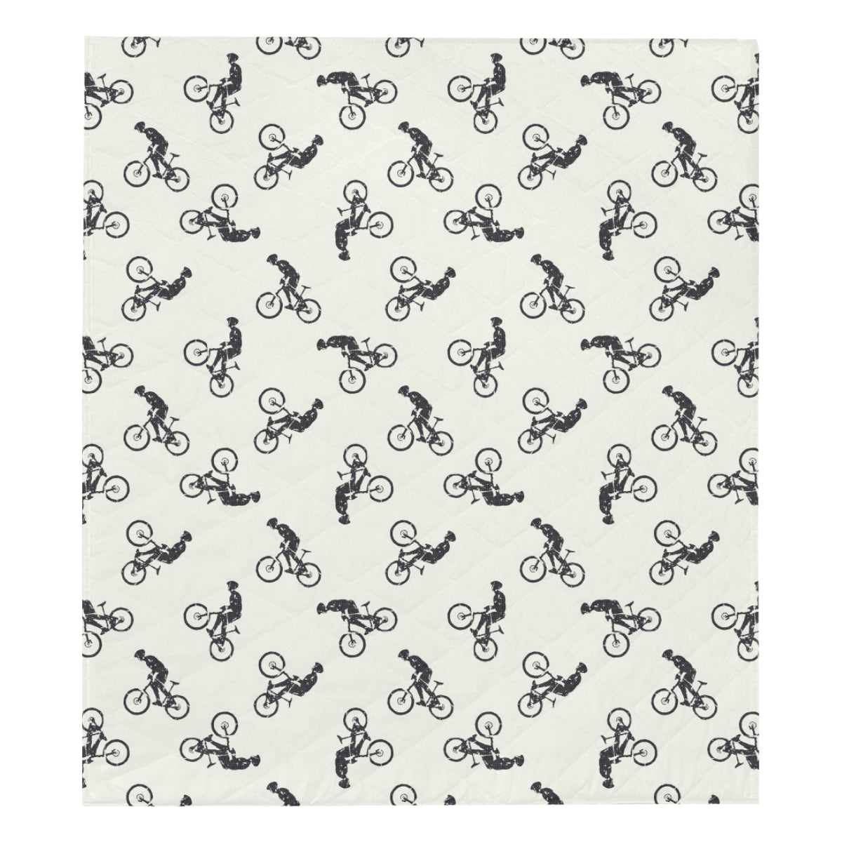 Mountain bike Pattern Print Design 01 Premium Quilt