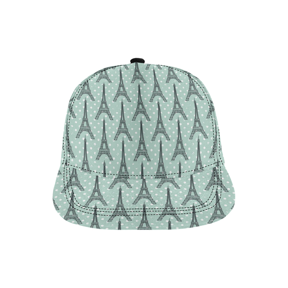 Eiffel Tower Polka Dot Print Snapback Cap