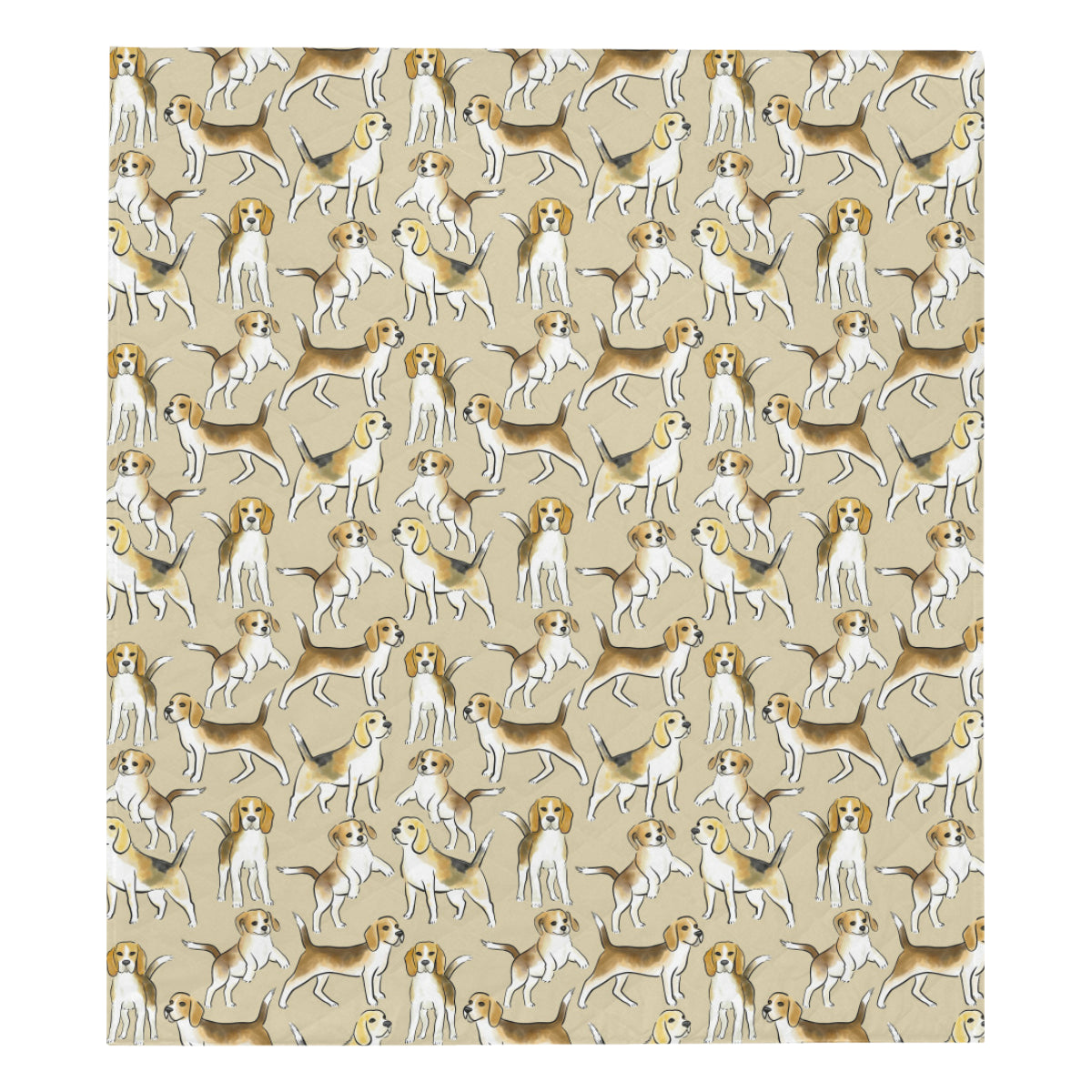 Beagle Pattern Print Design 04 Premium Quilt