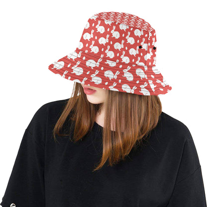 Rabbit Pattern Print Design RB017 Unisex Bucket Hat