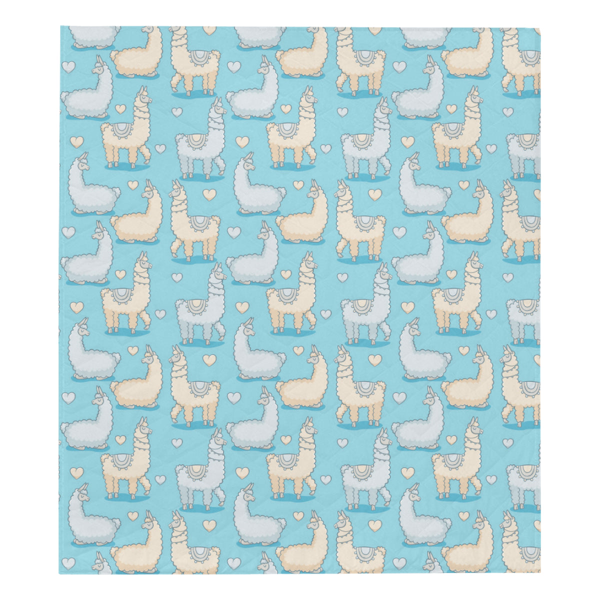 Alpaca Pattern Print Design 06 Premium Quilt