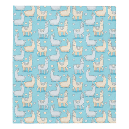 Alpaca Pattern Print Design 06 Premium Quilt
