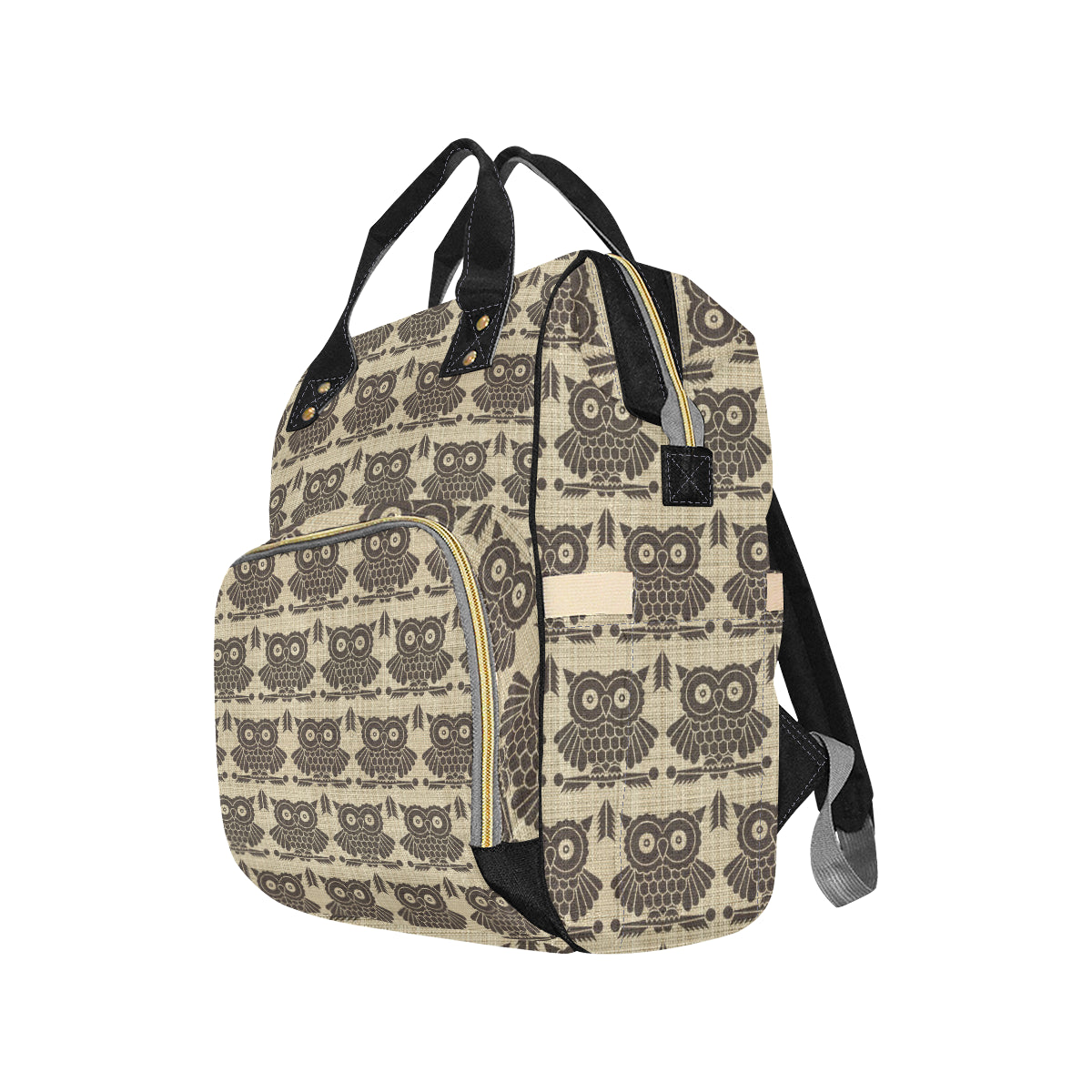 Owl Pattern Print Design A01 Diaper Bag Backpack