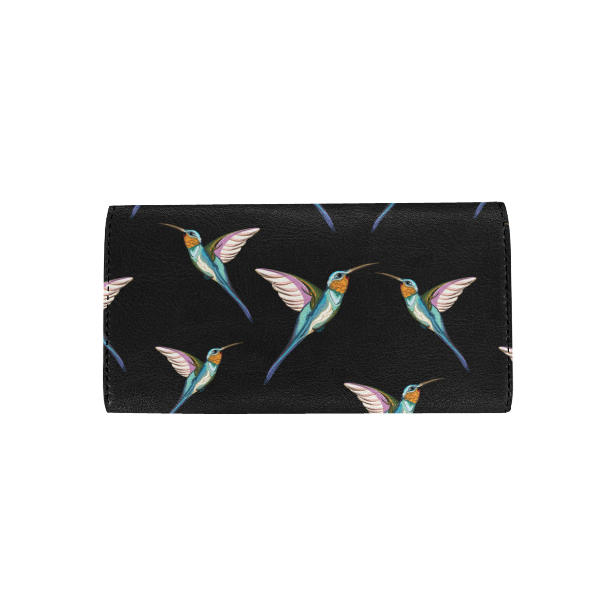 Hummingbird Pattern Print Design 06 Women's Trifold Wallet