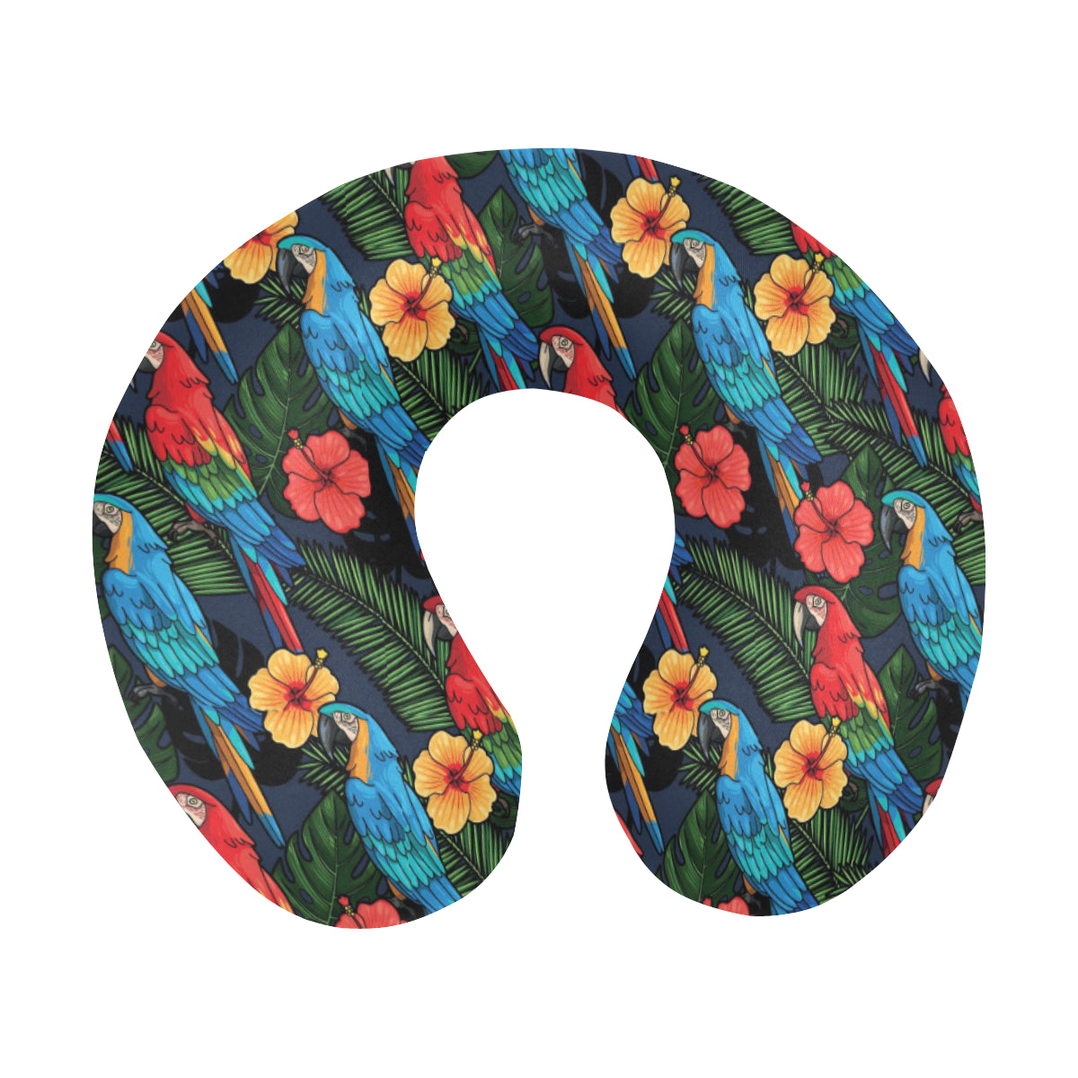 Parrot Pattern Print Design A01 U-Shaped Travel Neck Pillow
