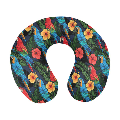 Parrot Pattern Print Design A01 U-Shaped Travel Neck Pillow