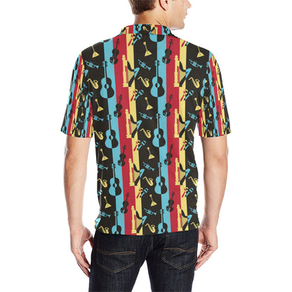 Jazz Pattern Print Design 02 Men Polo Shirt