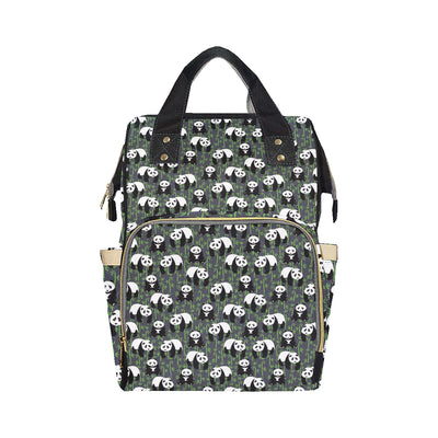 Panda Bear Bamboo Themed Print Diaper Bag Backpack