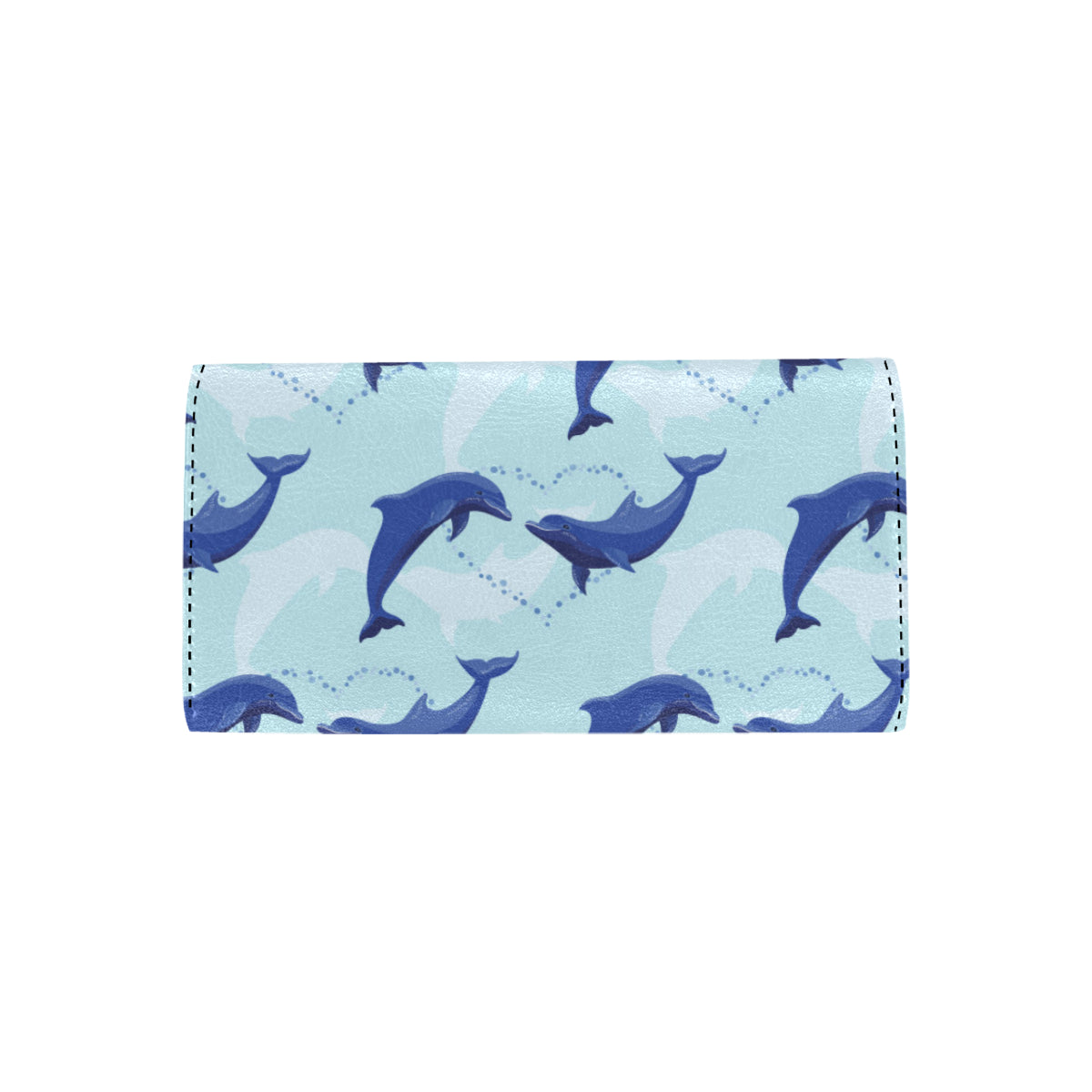 Dolphin Heart Pattern Women's Trifold Wallet