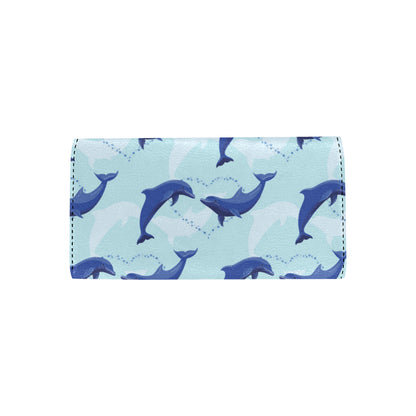 Dolphin Heart Pattern Women's Trifold Wallet