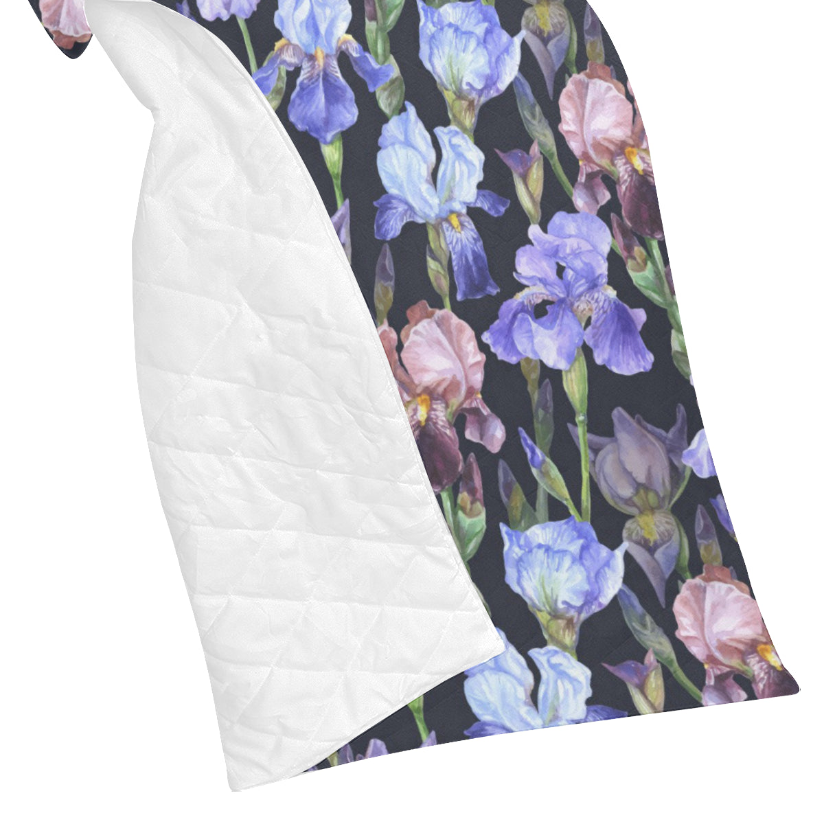Iris Pattern Print Design IR04 Premium Quilt