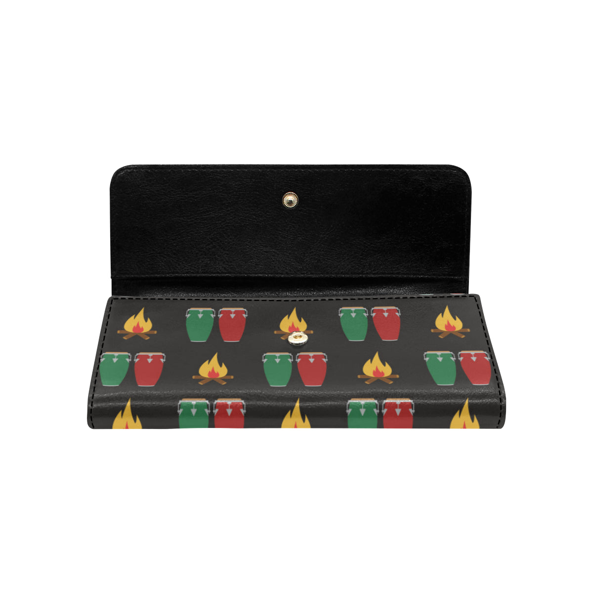 Conga Pattern Print Design 01 Women's Trifold Wallet