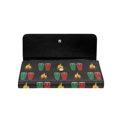 Conga Pattern Print Design 01 Women's Trifold Wallet