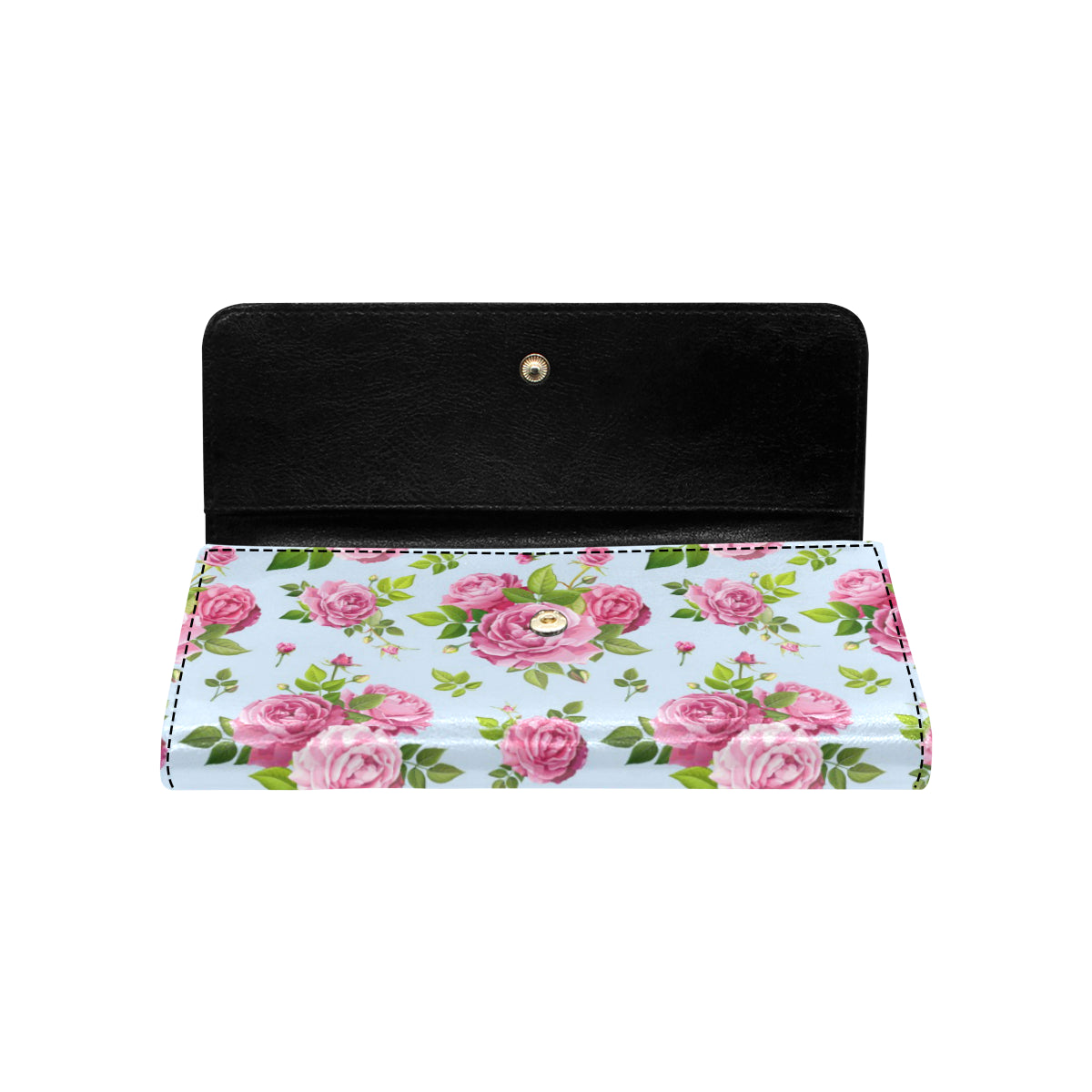 Rose Pink Pattern Print Design RO08 Women's Trifold Wallet