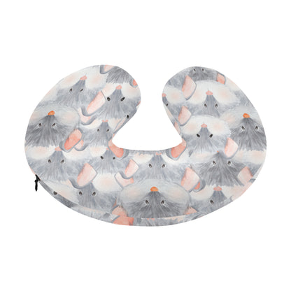 Rat Baby Pattern Print Design 02 U-Shaped Travel Neck Pillow