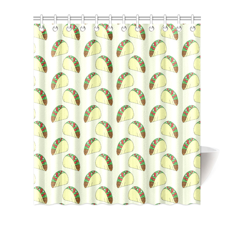 Taco Pattern Print Design TC05 Shower Curtain