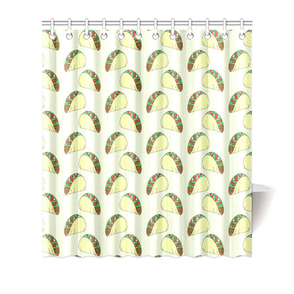 Taco Pattern Print Design TC05 Shower Curtain