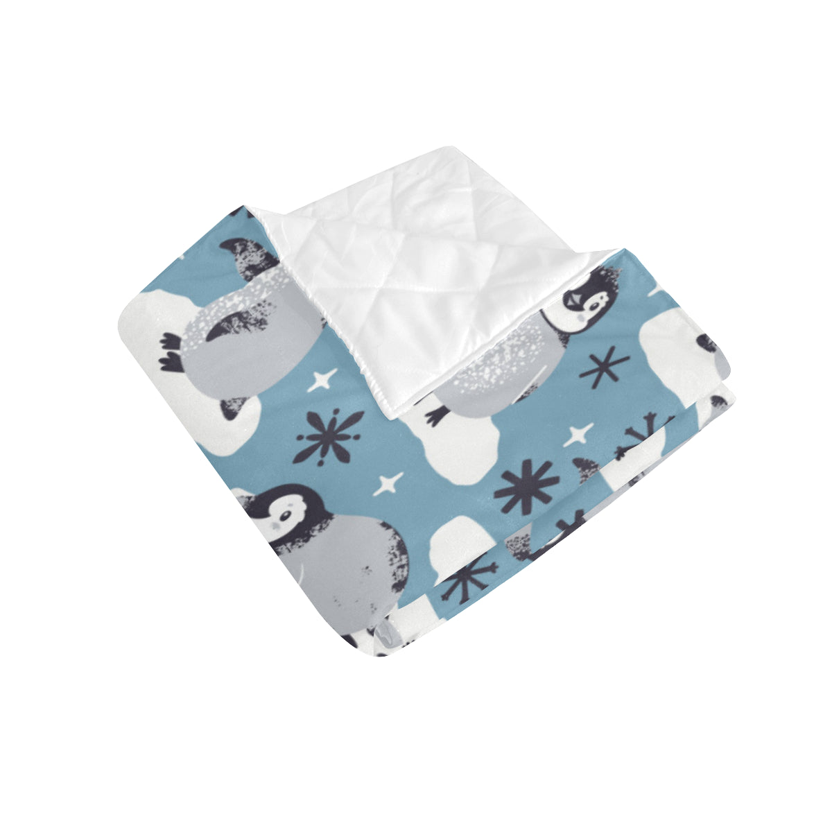 Penguin Pattern Print Design A05 Premium Quilt