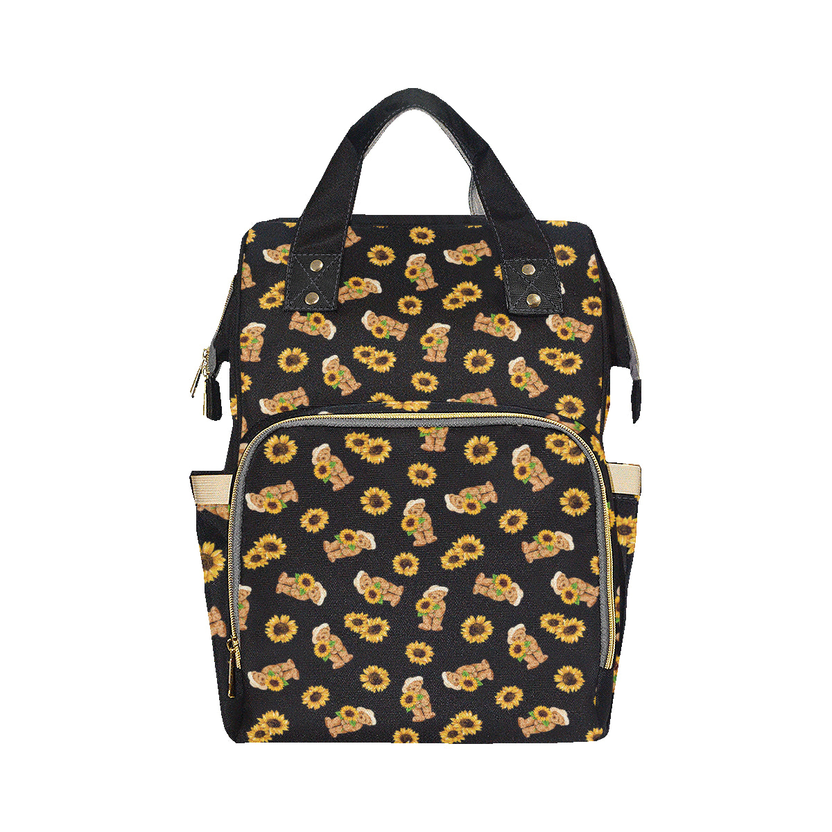 Sunflower Pattern Print Design SF016 Diaper Bag Backpack