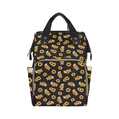 Sunflower Pattern Print Design SF016 Diaper Bag Backpack