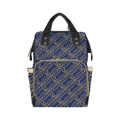 Nautical Anchor Rope  Pattern Diaper Bag Backpack