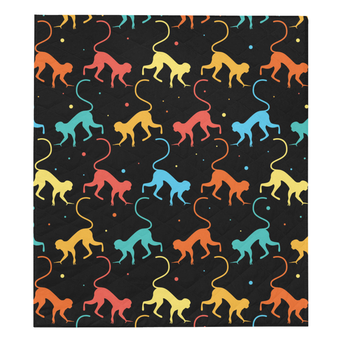 Monkey Pattern Print Design 01 Premium Quilt