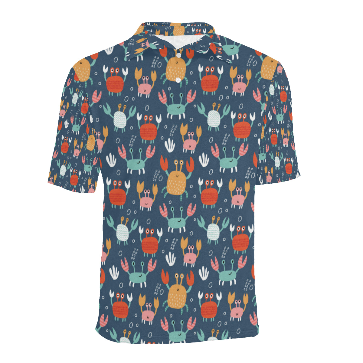 Crab Pattern Print Design 05 Men Polo Shirt