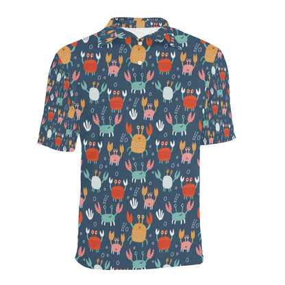 Crab Pattern Print Design 05 Men Polo Shirt