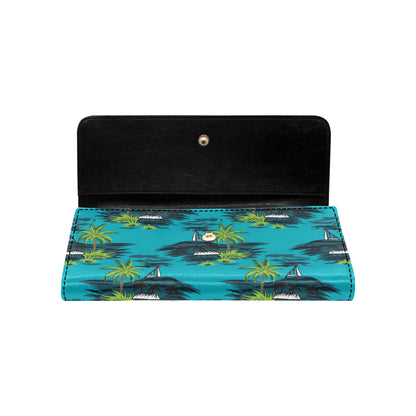 Pacific island Pattern Print Design A01 Women's Trifold Wallet