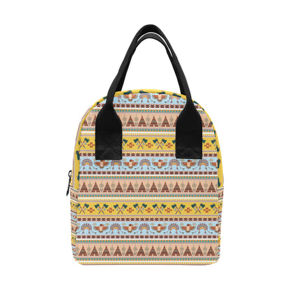 Native American Pattern Design Print Insulated Lunch Bag