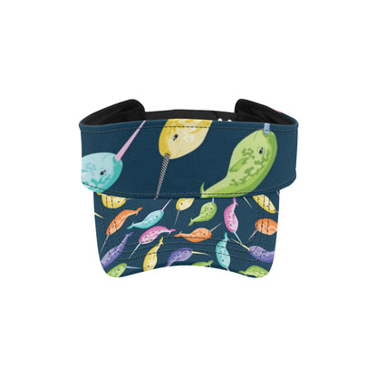 Narwhal Colorful Pattern Print Design 03 Unisex Sun Visor
