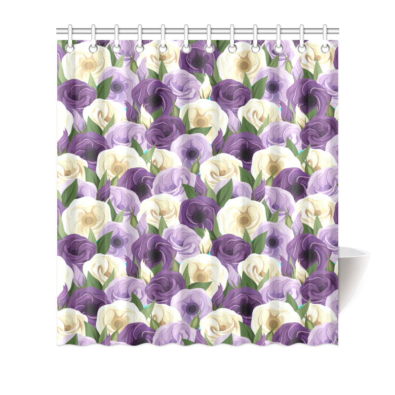 Lisianthus Pattern Print Design LT01 Shower Curtain