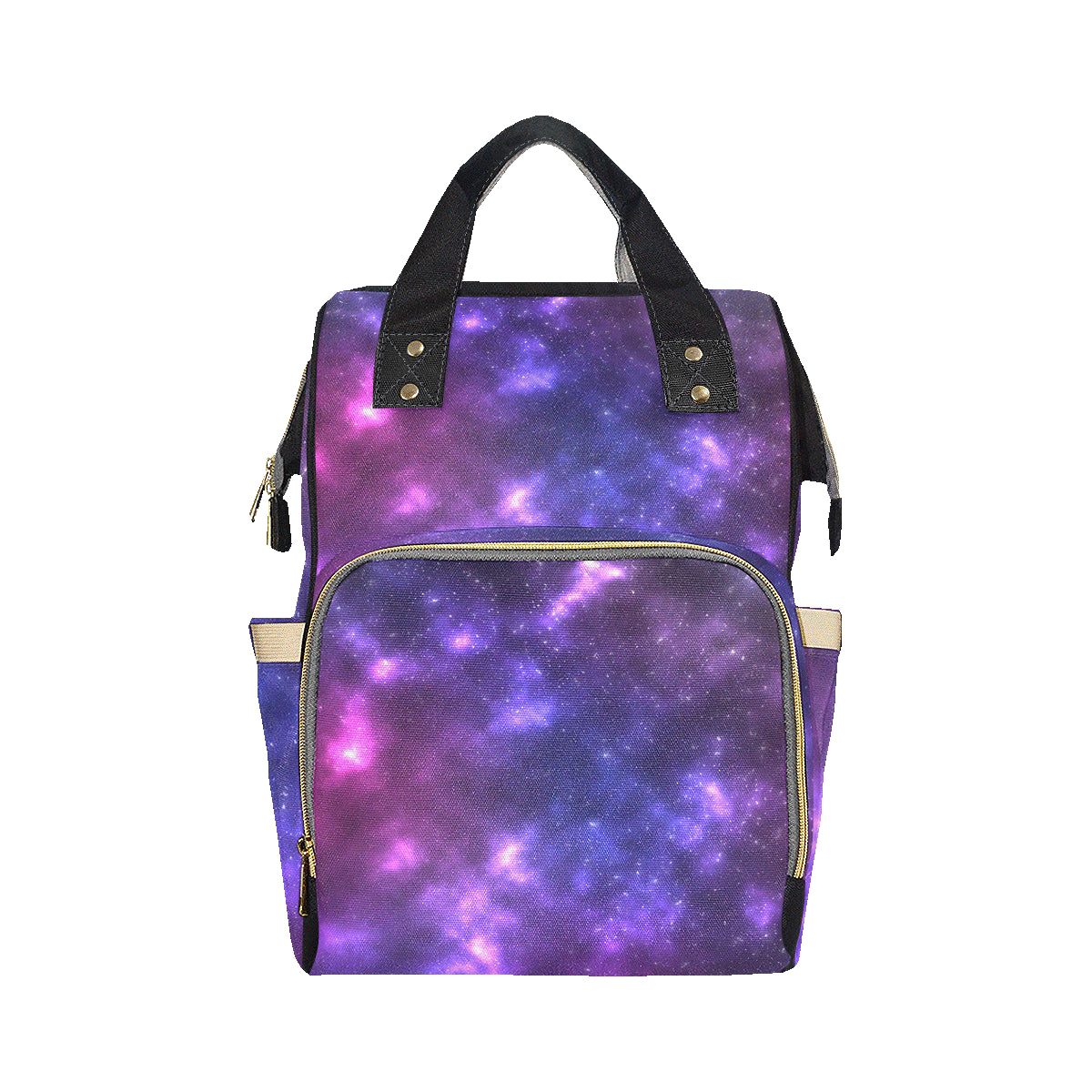 Celestial Purple Blue Galaxy Diaper Bag Backpack