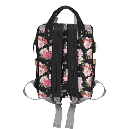 Rose Pattern Print Design RO010 Diaper Bag Backpack