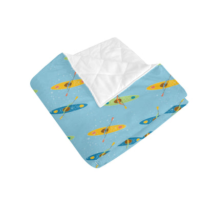 Kayak Pattern Print Design 04 Premium Quilt
